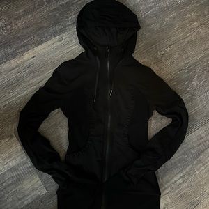 Black lululemon studio jacket.